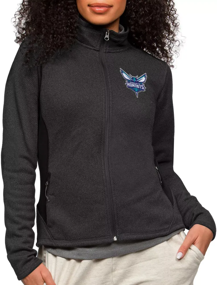 Antigua Women's Charlotte Hornets Black Course Jacket