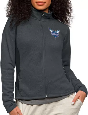 Antigua Women's Charlotte Hornets Charcoal Course Jacket