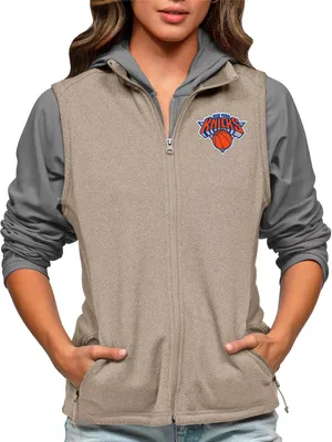 Antigua Women's New York Knicks Tan Course Vest