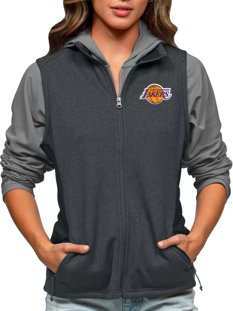 Antigua Women's Los Angeles Lakers Charcoal Course Vest