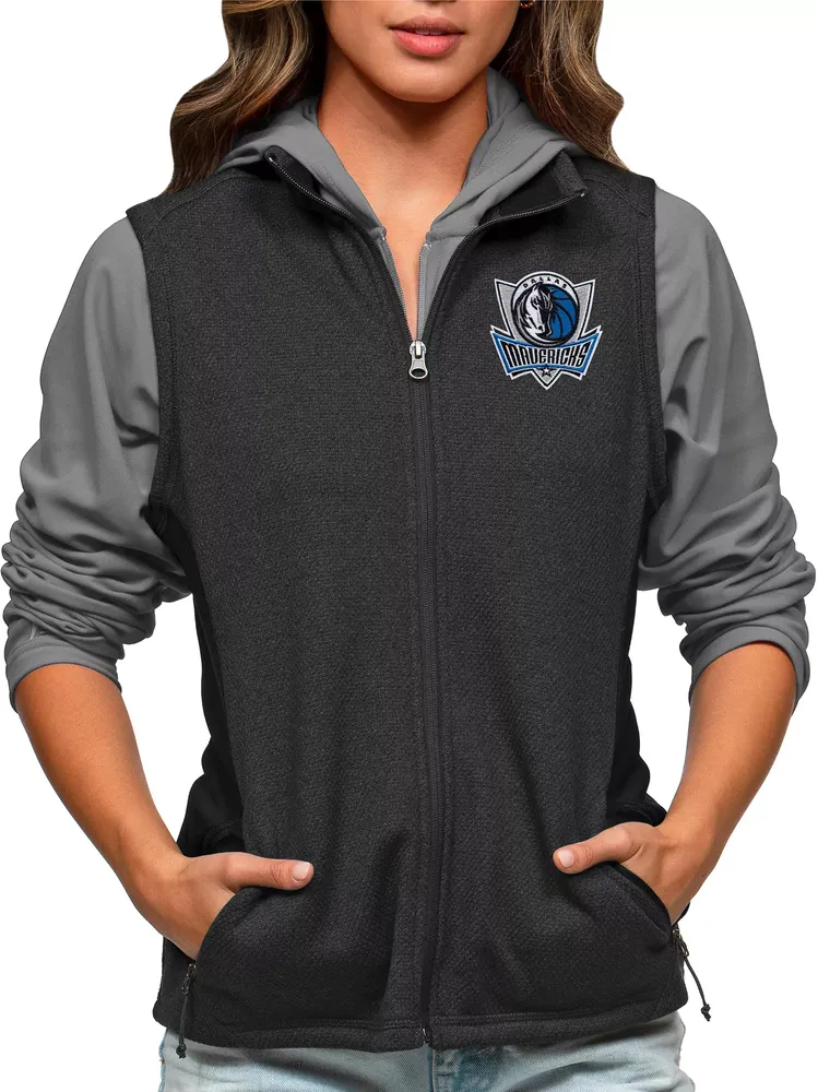 Antigua Women's Dallas Mavericks Black Course Vest