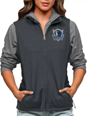 Antigua Women's Dallas Mavericks Charcoal Course Vest