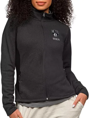 Antigua Women's Brooklyn Nets Black Course Jacket
