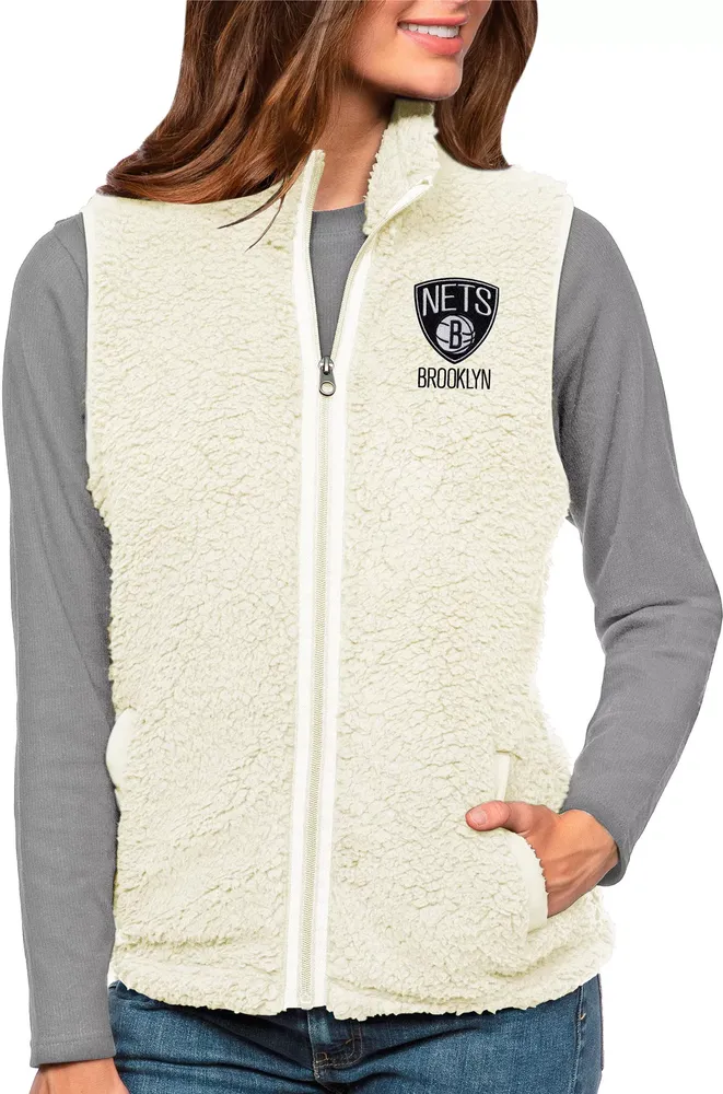 Antigua Women's Brooklyn Nets Ivory Grace Vest