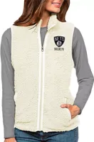 Antigua Women's Brooklyn Nets Ivory Grace Vest