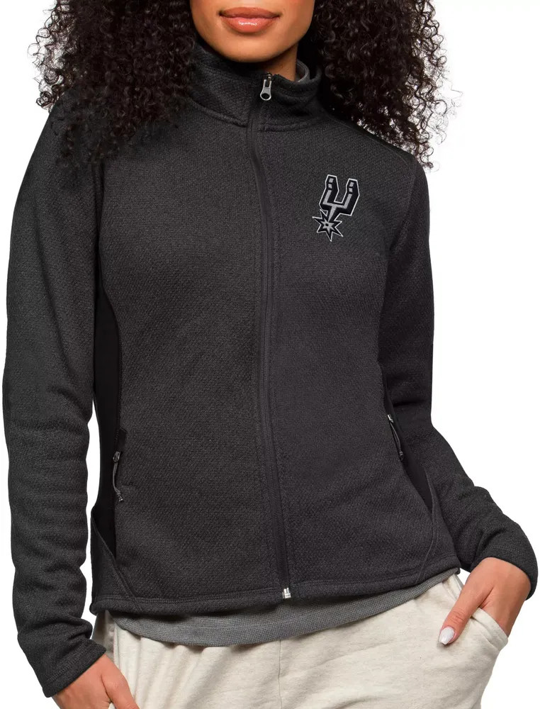 Antigua Women's San Antonio Spurs Black Course Jacket