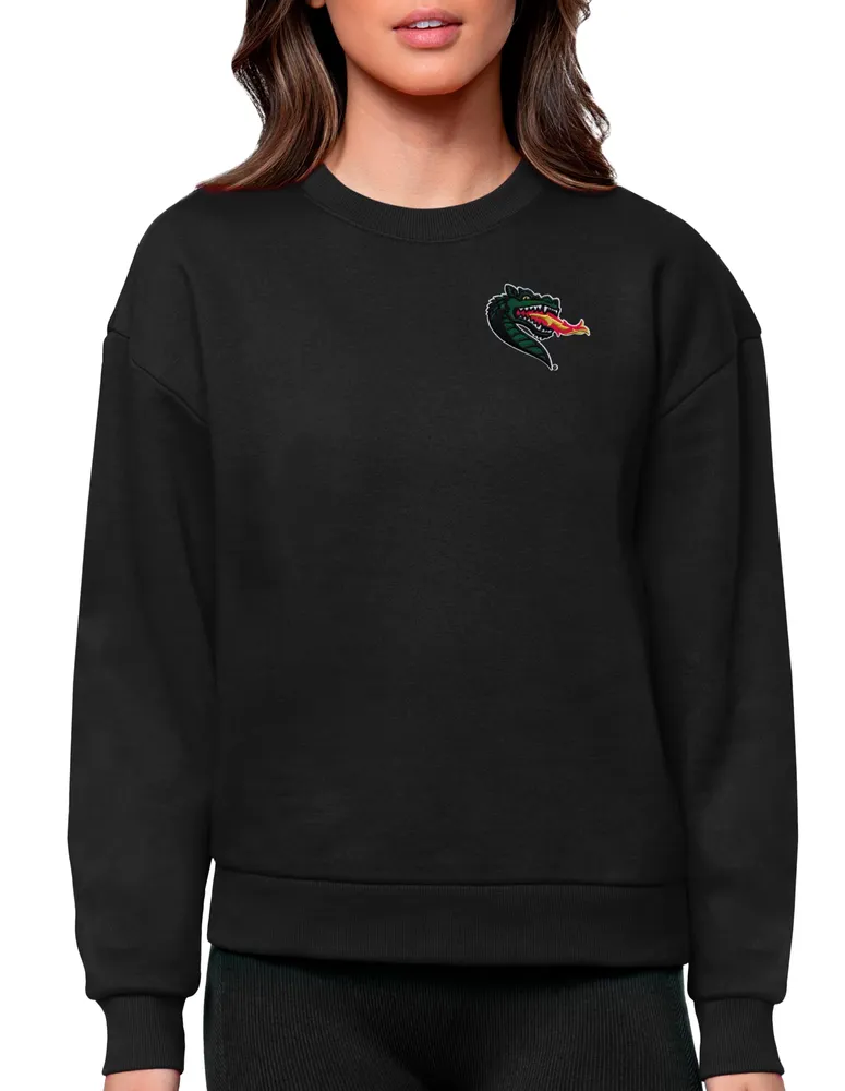 Antigua Women's UAB Blazers Black Victory Crew Sweatshirt