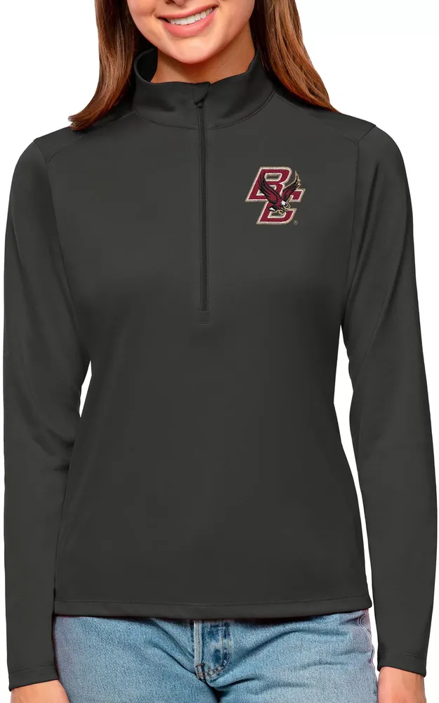 Antigua Women's Boston College Eagles Smoke Tribute Quarter-Zip Shirt