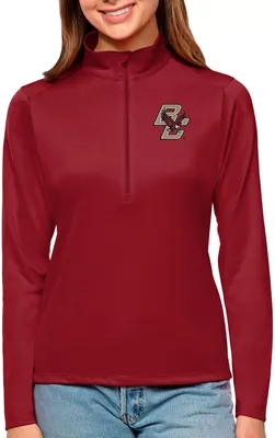 Antigua Women's Boston College Eagles Cardinal Tribute Quarter-Zip Shirt