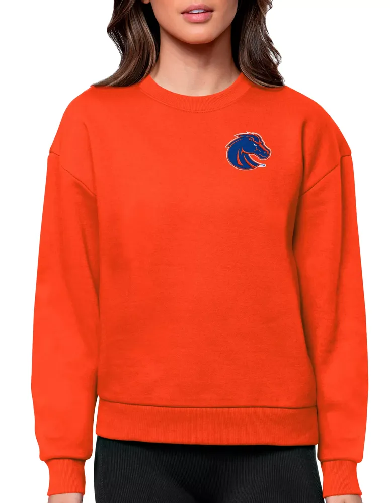 Antigua Women's Boise State Broncos Mango Victory Crew Sweatshirt