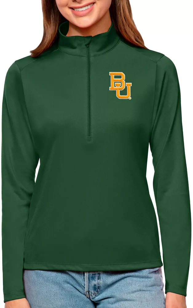 Antigua Women's Baylor Bears Pine Tribute Quarter-Zip Shirt