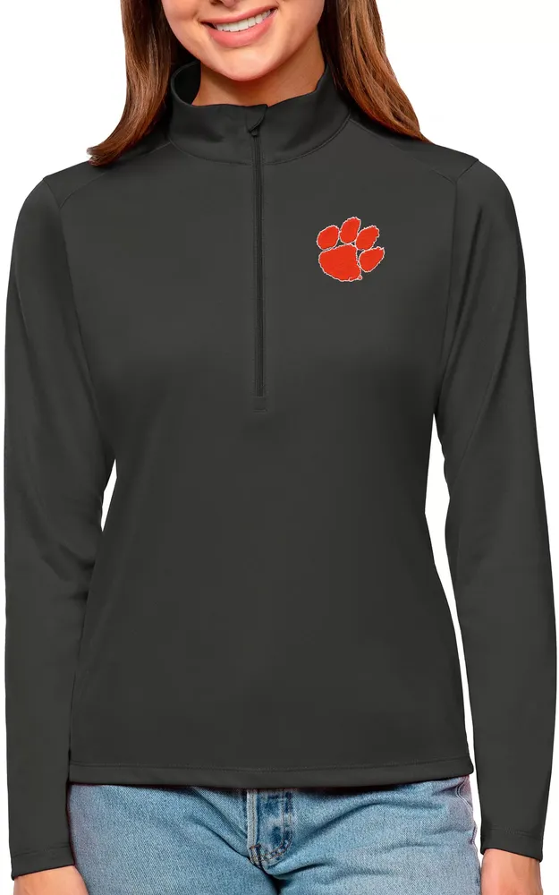 Antigua Women's Clemson Tigers Smoke Tribute Quarter-Zip Shirt