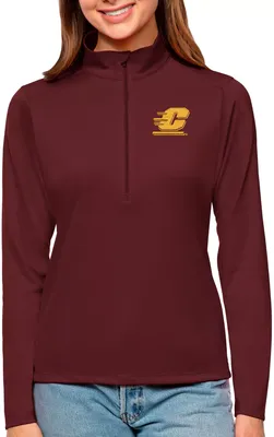 Antigua Women's Central Michigan Chippewas Maroon Tribute Quarter-Zip Shirt