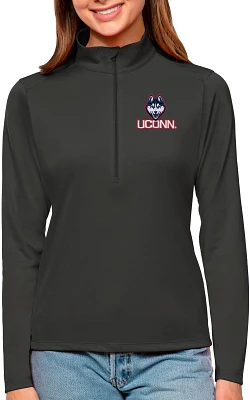 Antigua Women's UConn Huskies Smoke Tribute Quarter-Zip Shirt