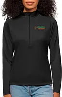 Antigua Women's Florida A&M Rattlers Black Tribute 1/4 Zip Jacket