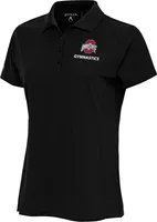 Antigua Women's Ohio State Buckeyes Gymnastics Black Polo