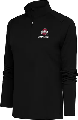 Antigua Women's Ohio State Buckeyes Gymnastics Black 1/4 Zip Jacket