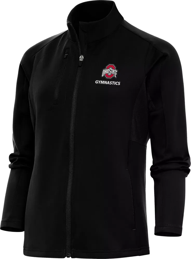 Antigua Women's Ohio State Buckeyes Gymnastics Black Full Zip Jacket