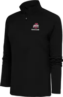 Antigua Women's Ohio State Buckeyes Soccer Black 1/4 Zip Jacket