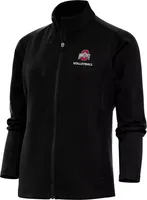 Antigua Women's Ohio State Buckeyes Volleyball Black Full Zip Jacket