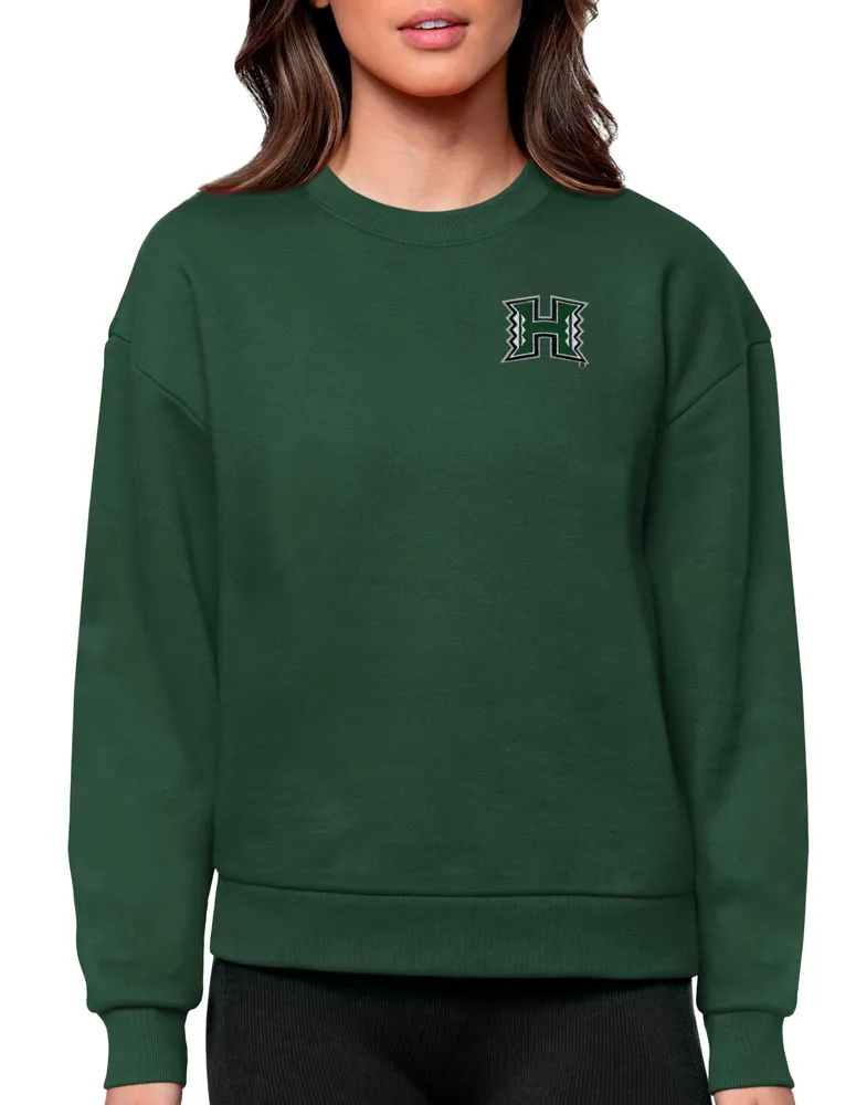 Antigua Women's Hawai'i Warriors Dark Pine Victory Crew Sweatshirt