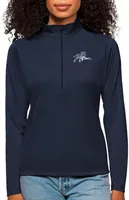 Antigua Women's Jackson State Tigers Navy Tribute 1/4 Zip Jacket