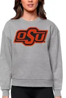 Antigua Women's Oklahoma State Cowboys Grey Heather Victory Crew Sweatshirt