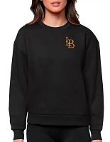 Antigua Women's Long Beach State 49ers Black Victory Crew Sweatshirt