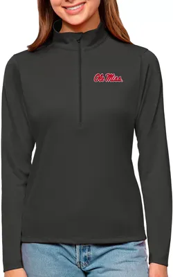 Antigua Women's Ole Miss Rebels Smoke Tribute Quarter-Zip Shirt