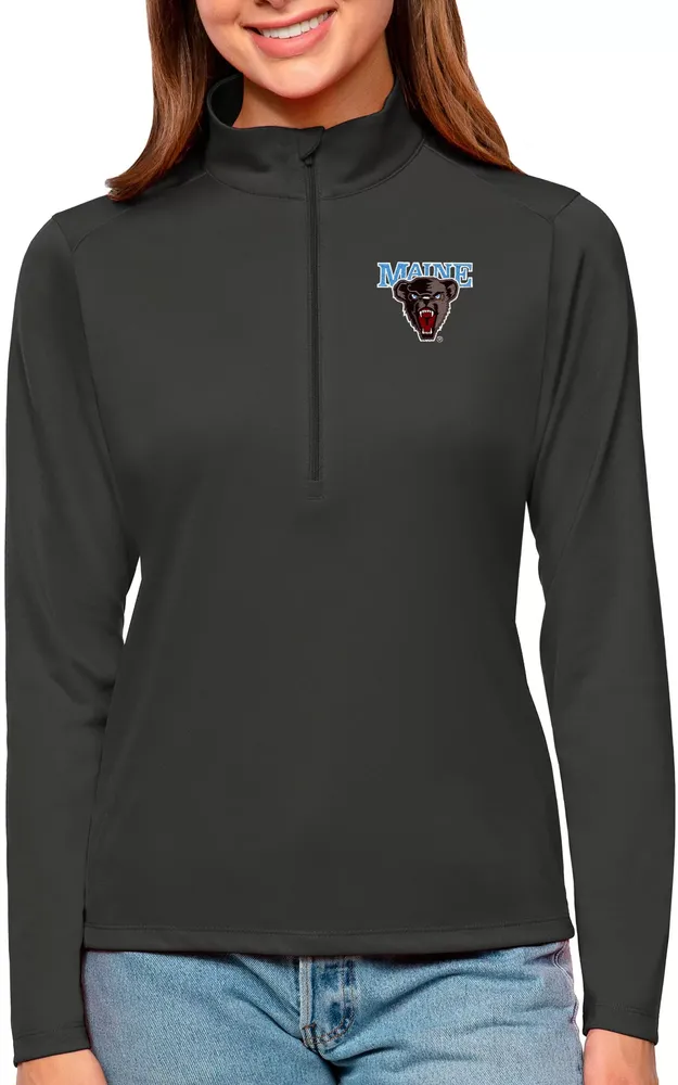 Antigua Women's Maine Black Bears Smoke Tribute Quarter-Zip Shirt