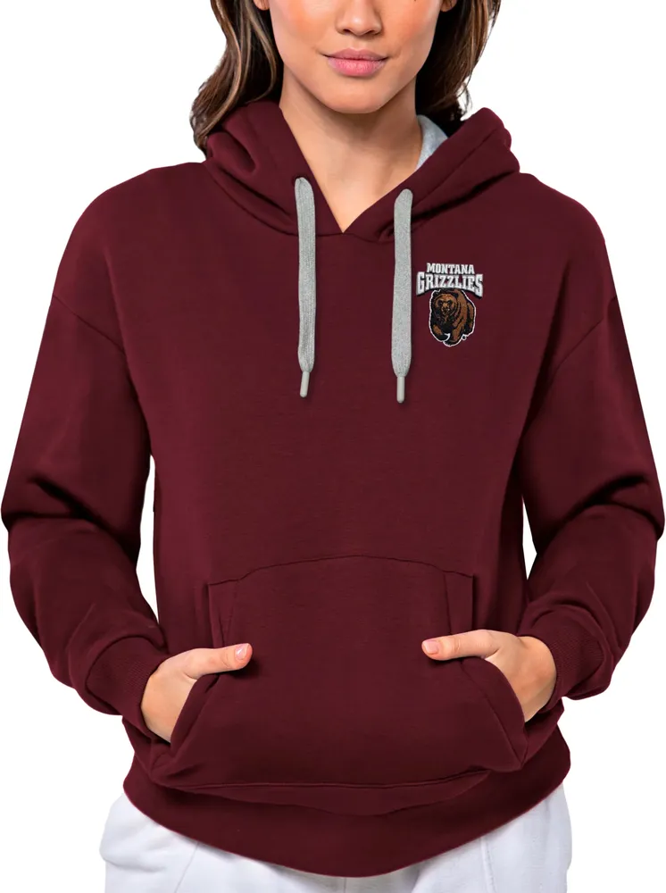 Antigua Women's Montana Grizzlies Maroon Victory Pullover Hoodie