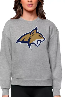 Antigua Women's Montana State Bobcats Grey Heather Victory Crew Sweatshirt