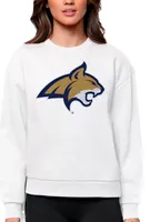 Antigua Women's Montana State Bobcats White Victory Crew Sweatshirt