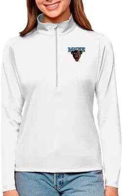 Antigua Women's Maine Black Bears White Tribute Quarter-Zip Shirt