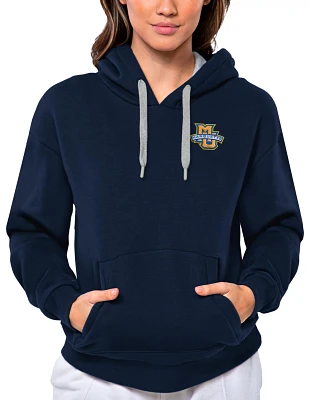 Antigua Women's Marquette Golden Eagles Navy Victory Pullover Hoodie