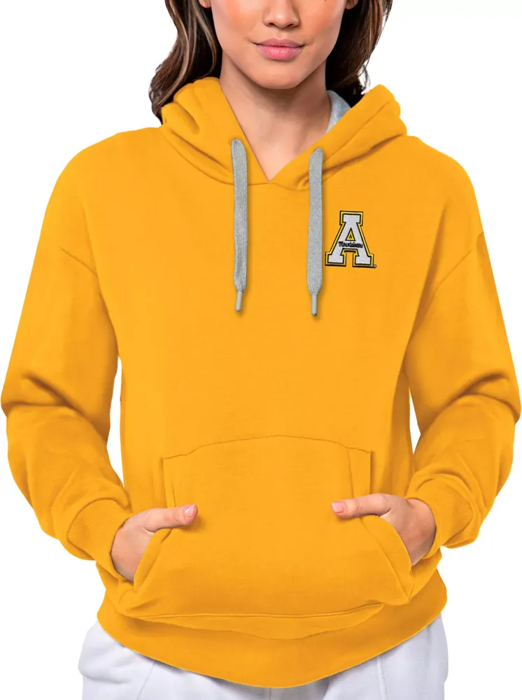 Antigua Women's Appalachian State Mountaineers Gold Victory Pullover Hoodie