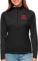 Antigua Women's Rutgers Scarlet Knights Black Tribute Quarter-Zip Shirt