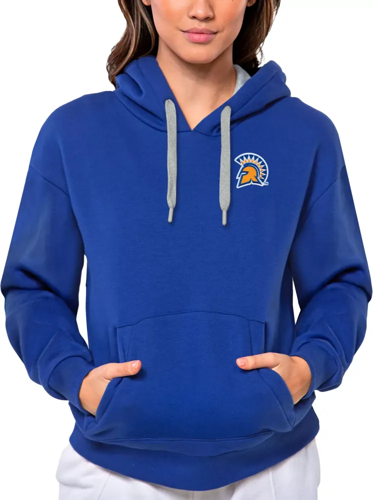 Antigua Women's San Jose State  Spartans Dark Royal Victory Pullover Hoodie