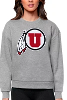 Antigua Women's Utah Utes Grey Heather Victory Crew Sweatshirt