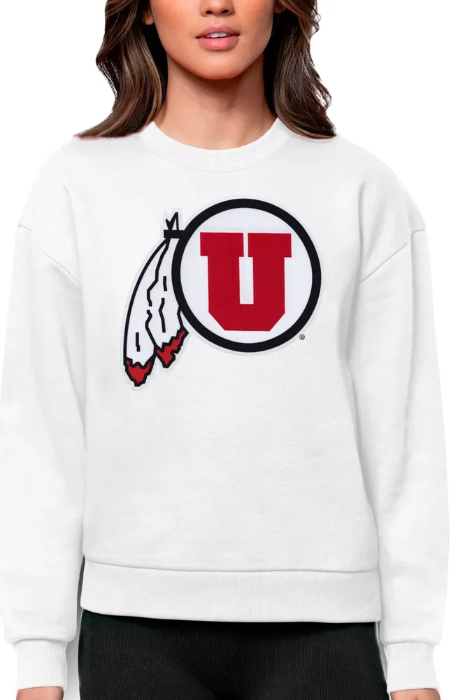 Antigua Women's Utah Utes White Victory Crew Sweatshirt