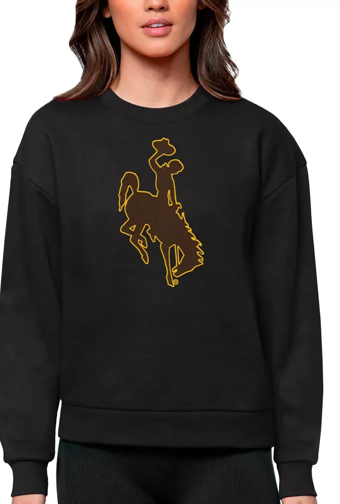 Antigua Women's Wyoming Cowboys Victory Crew Sweatshirt