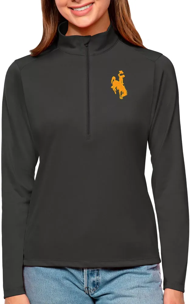 Antigua Women's Wyoming Cowboys Tribute Quarter-Zip Pullover