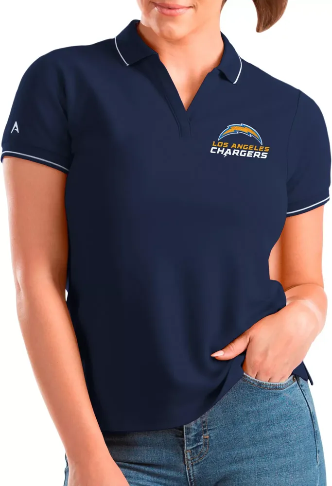 Antigua Women's Los Angeles Chargers Affluent Navy/White Polo