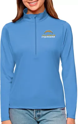 Antigua Women's Los Angeles Chargers Tribute Quarter-Zip Pullover