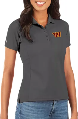 Antigua Women's Washington Commanders Legacy Pique Carbon Polo