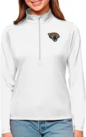 Antigua Women's Jacksonville Jaguars Tribute White Quarter-Zip Pullover