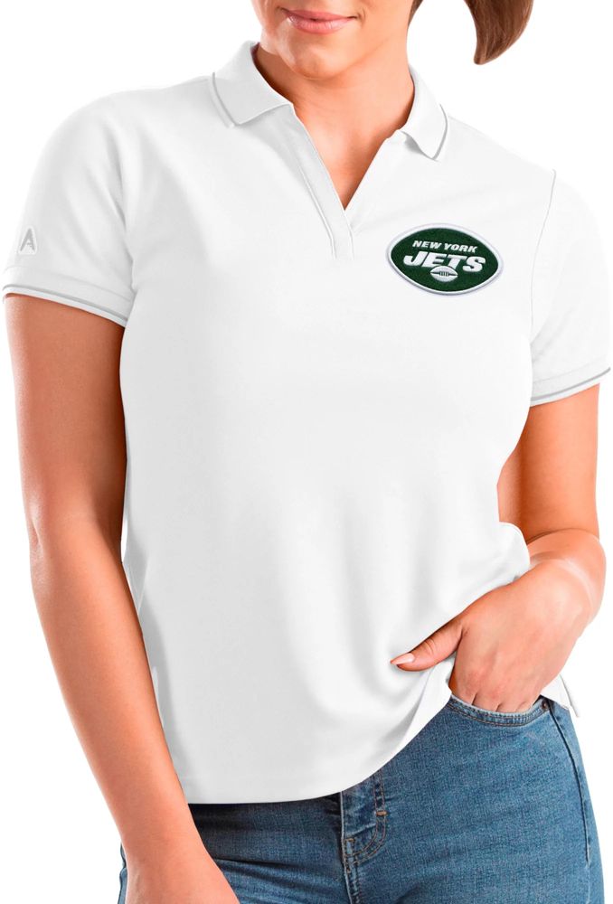 Dick's Sporting Goods Antigua Women's New York Jets Affluent White/Silver  Polo