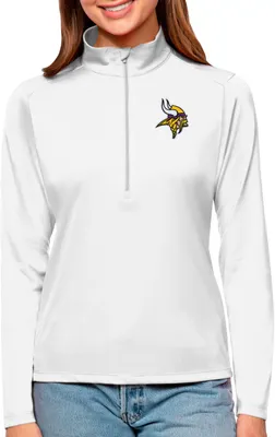 Antigua Women's Minnesota Vikings Tribute Quarter-Zip Pullover