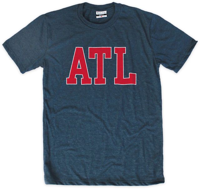 Dick's Sporting Goods Nike Men's Atlanta Braves Navy Cotton T-Shirt