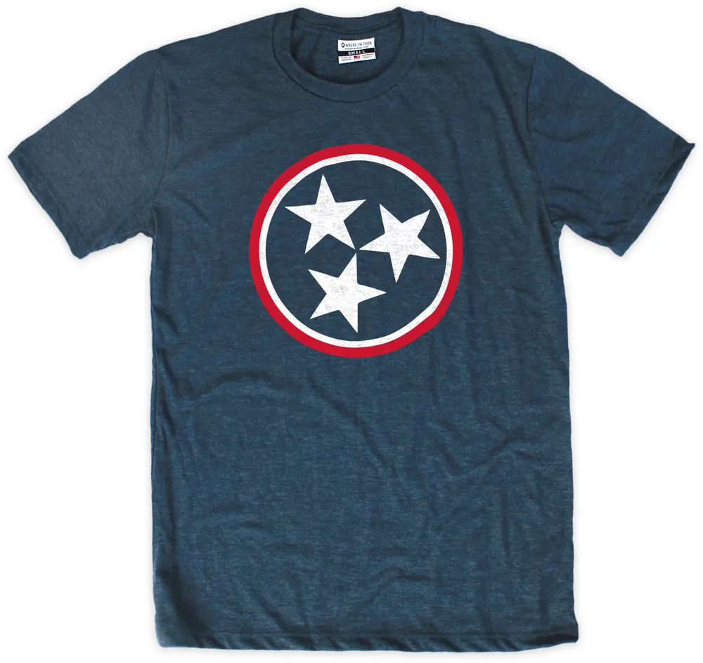 Where I'm From Tennessee Tri-Star Navy T-Shirt